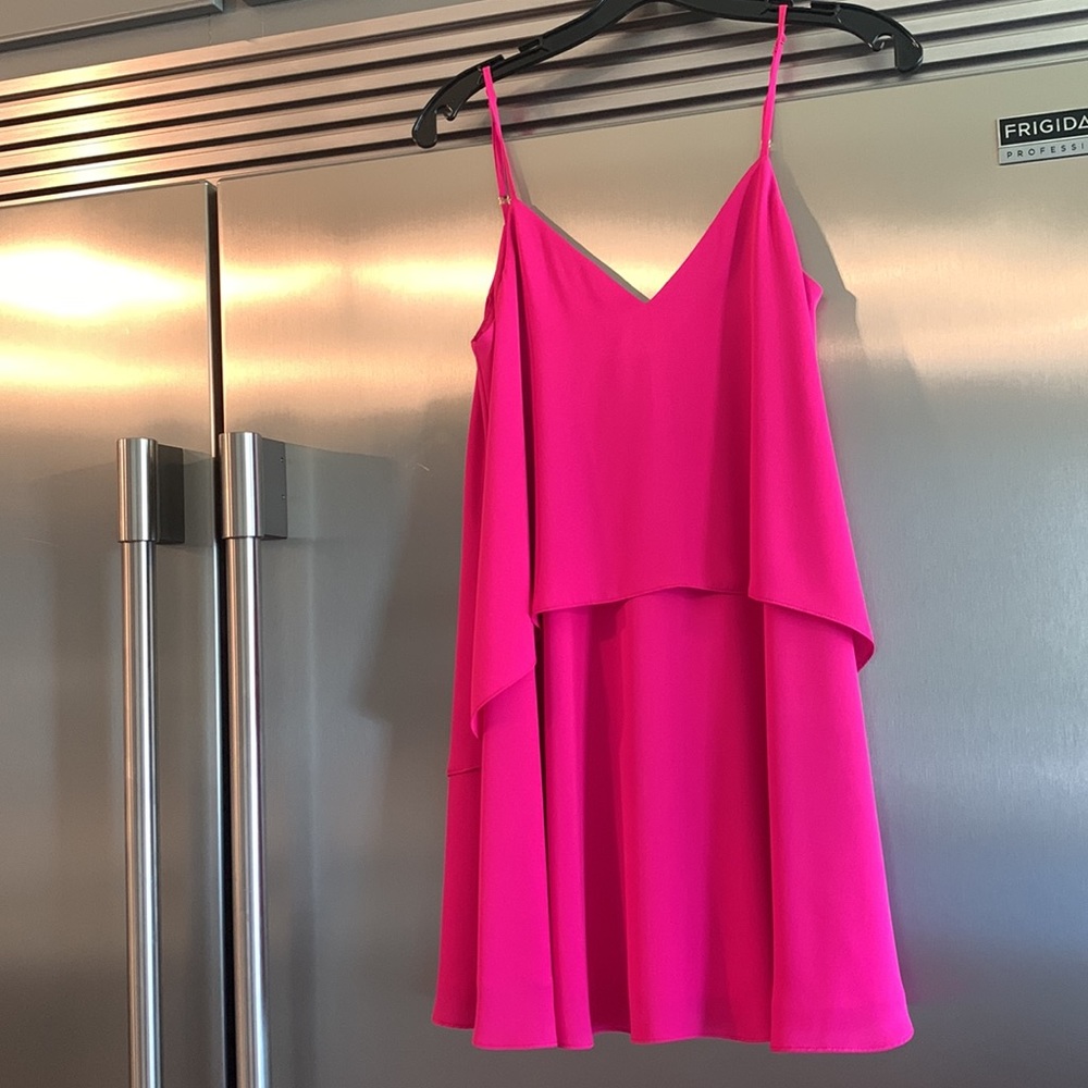 Hot pink Amanda Uprichard dress with adjustable straps- size P